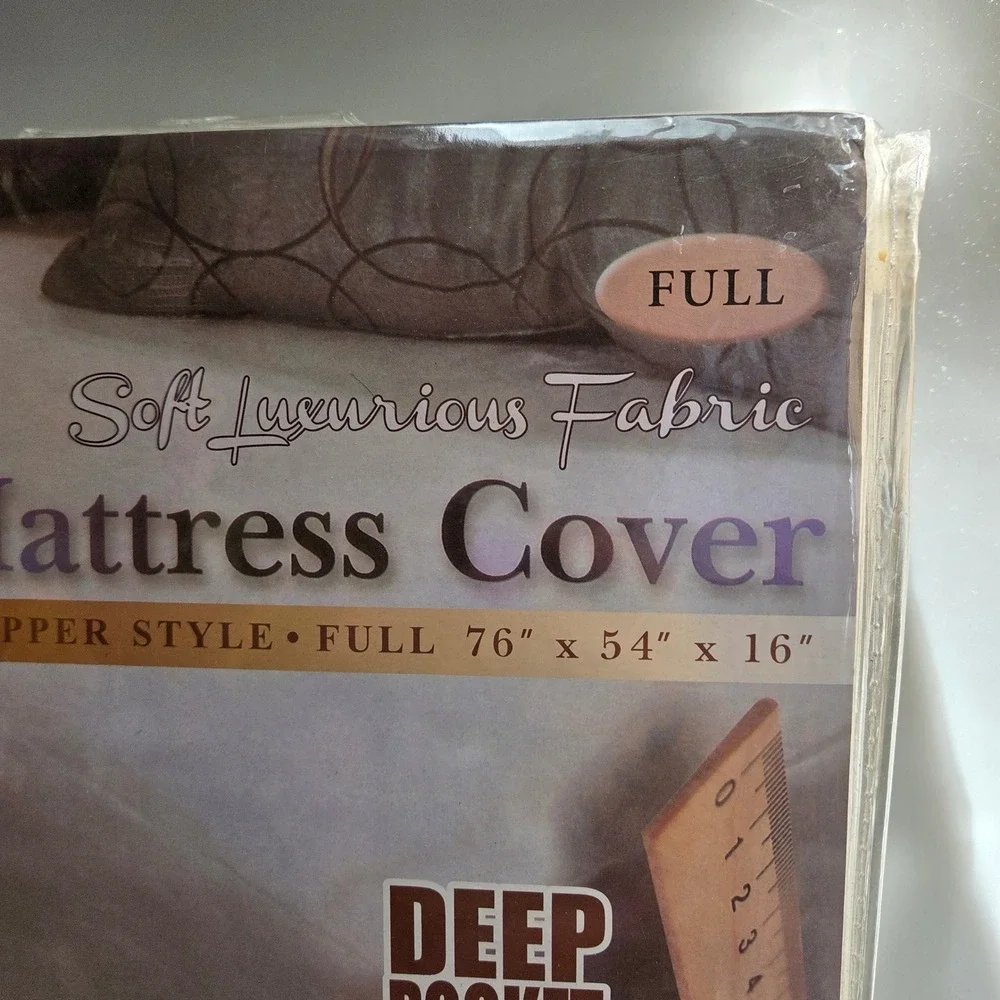 RL Plastics Full Mattress Cover Zipper Style‎ Waterproof Bed Bug Protector 16in